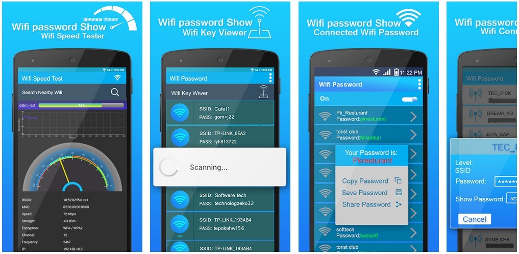 Wifi password database